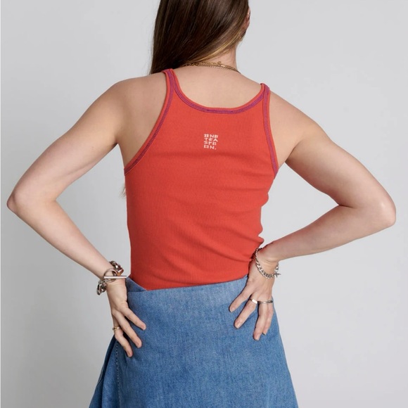 NEW OneTeaspoon ONE TEASPOON Womens Regal Red Singlet 100 %cotton Size S - Picture 10 of 10